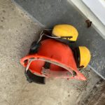 Casque de chantier + protection anti-bruit